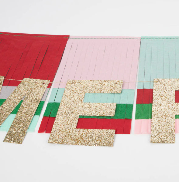WORD MIX GARLAND - MERI MERI MERRY CHRISTMAS FRINGE