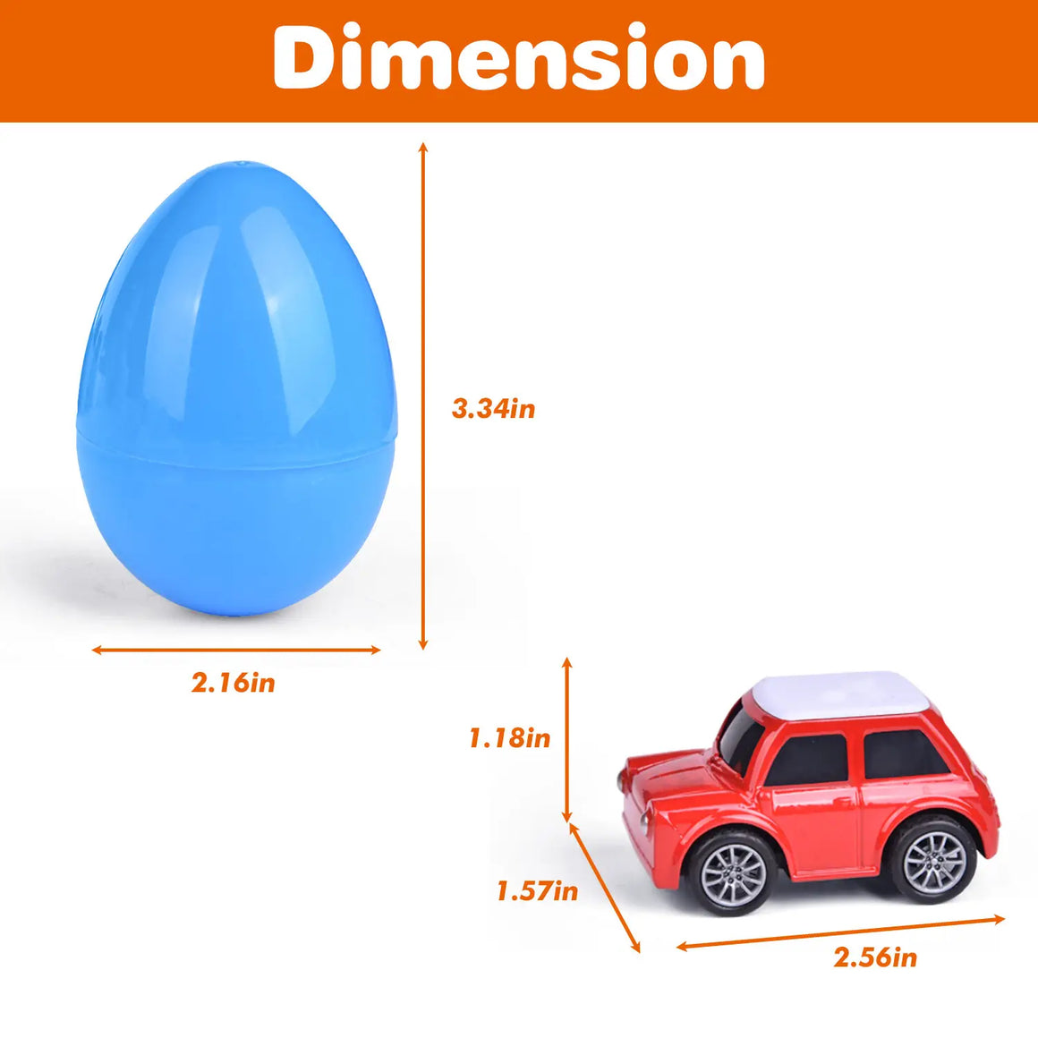 PRE-FILLED SURPRISE EGGS - SPEEDY PULL-BACK CAR TOY