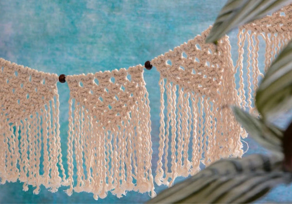 MACRAME GARLAND - BOHO CREAM