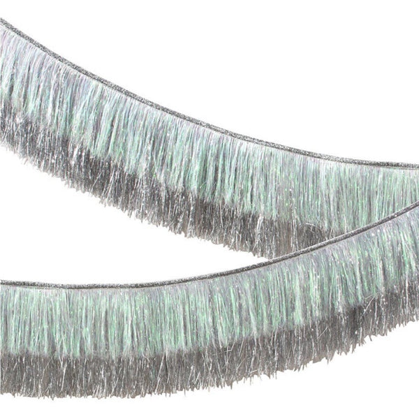 FRINGE GARLAND - SILVER IRIDESCENT, Tassel Garland, Meri meri - Bon + Co. Party Studio