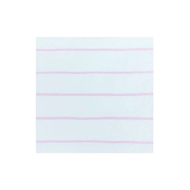 NAPKINS SMALL - PURPLE FRENCHIE STRIPES LILAC