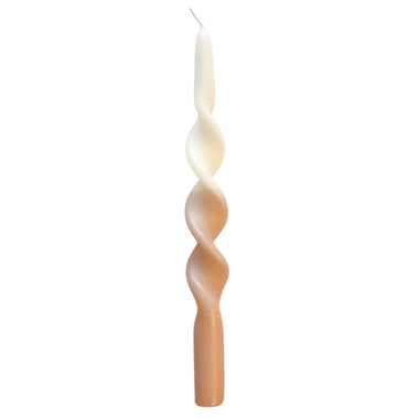 DINNER CANDLES - TWIST OMBRÉ MOCHA CARAMEL CREAM