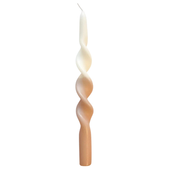 DINNER CANDLES - TWIST OMBRÉ MOCHA CARAMEL CREAM