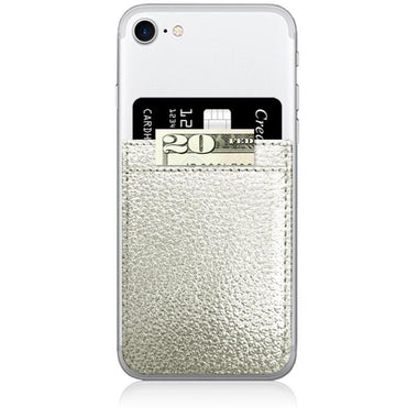 TECH - PHONE POCKET SILVER LEATHER, TECH, iDecoz - Bon + Co. Party Studio