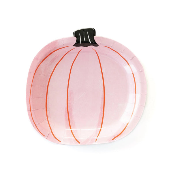 PLATES SMALL - HALLOWEEN PUMPKIN PINK