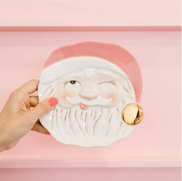 GLITTERVILLE CHRISTMAS - PAPA NOEL COOKIE PLATE is