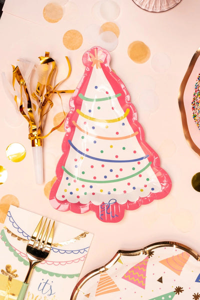 PLATES SMALL - PINK PARTY HAT DESSERT