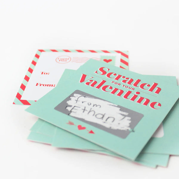 VALENTINE CARD SET - MINT SCRATCH-OFF CARDS