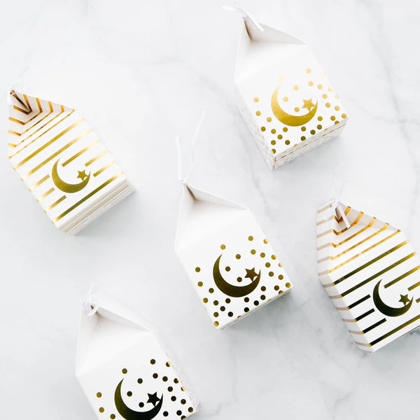 FAVOUR & TREAT BOXES - CRESCENT MOON & STARS