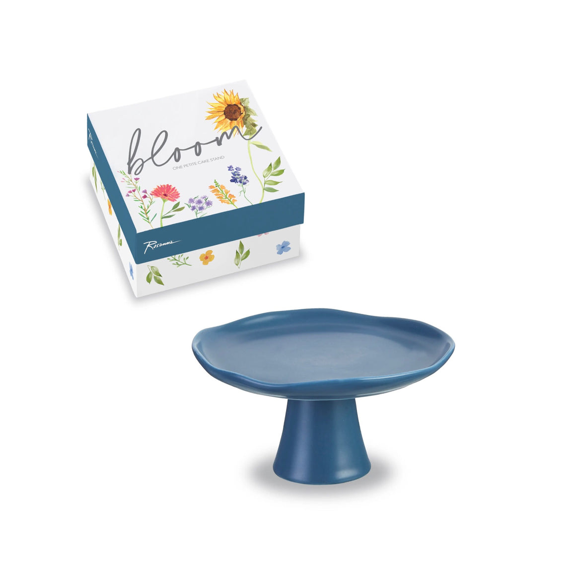 CAKE STAND - BLUE YALE PORCELAIN SMALL