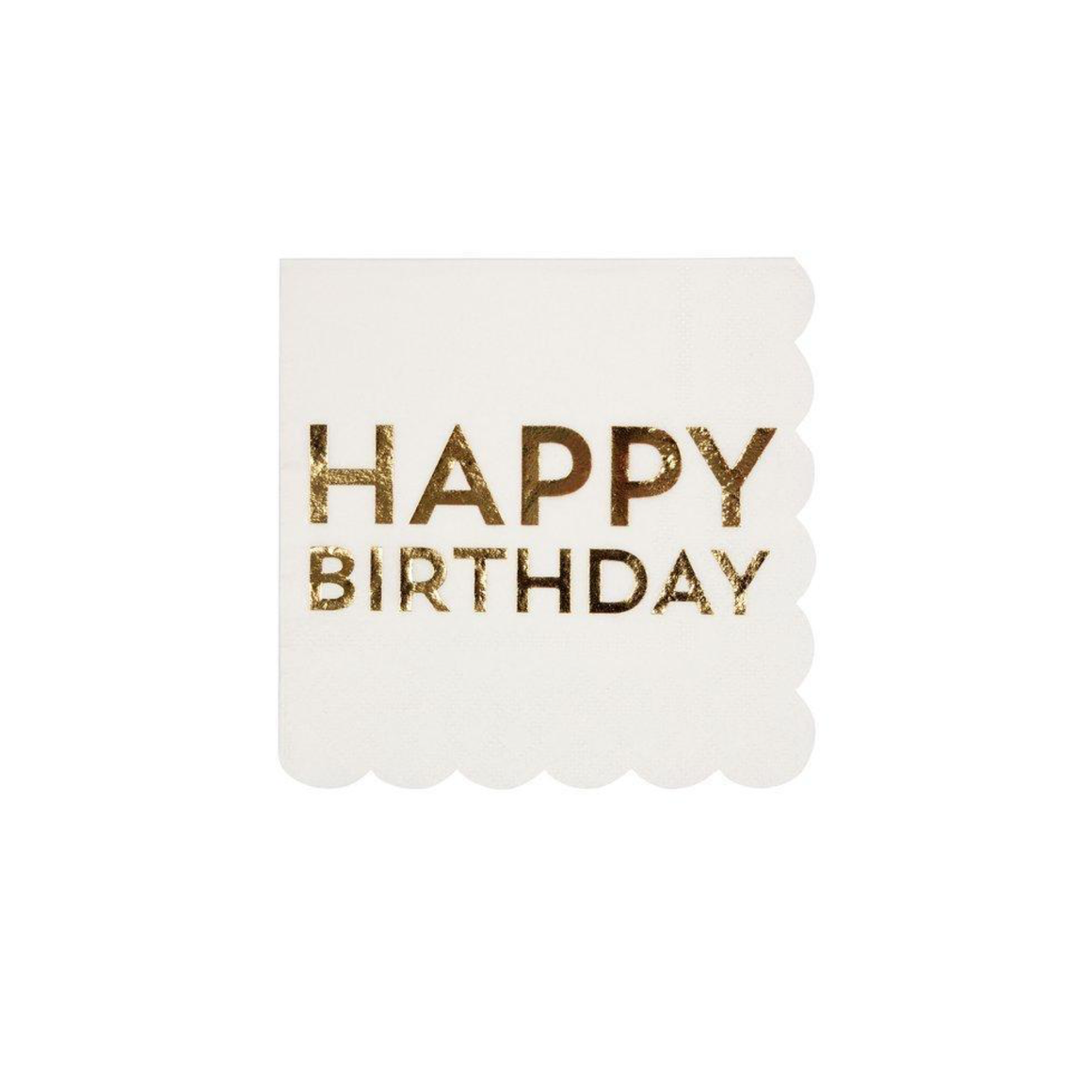 NAPKINS - SMALL BIRTHDAY GOLD