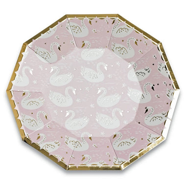 PLATES LARGE - ANIMAL SWAN PINK DAYDREAM SOCIETY SWEET PRINCESS
