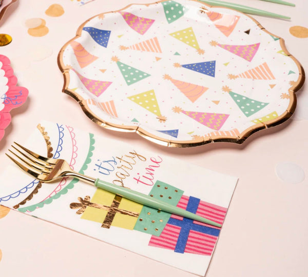 PLATES XL DINNER - BIRTHDAY PARTY HATS