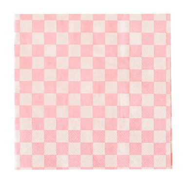 NAPKINS LARGE - PINK CHECK IT