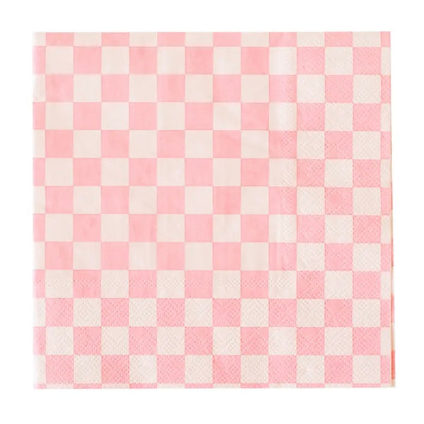 NAPKINS LARGE - PINK CHECK IT