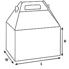 GIFT BOX - GABLE STYLE WHITE LARGE