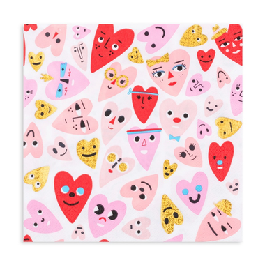 NAPKINS LARGE - VALENTINES HEARTBEAT GANG