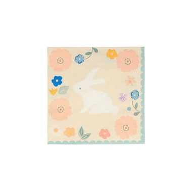 NAPKINS SMALL - ANIMAL BUNNY FLORAL EASTER