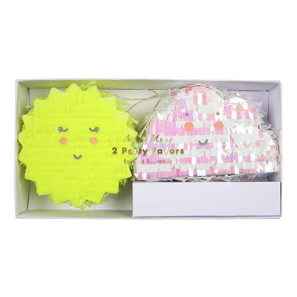 PINATAS - MINI 2 PACK SUN + CLOUD, mini pinatas, MERI MERI - Bon + Co. Party Studio