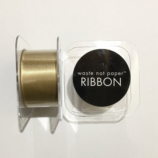 GIFT GIVING - RIBBON 1 1/2" VINTAGE GOLD, RIBBON, WASTE NOT PAPER - Bon + Co. Party Studio