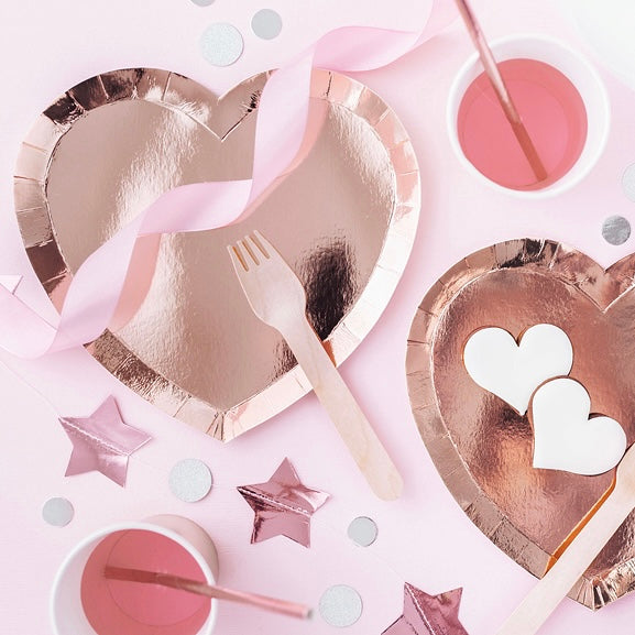 PLATES SMALL - ROSE GOLD HEART