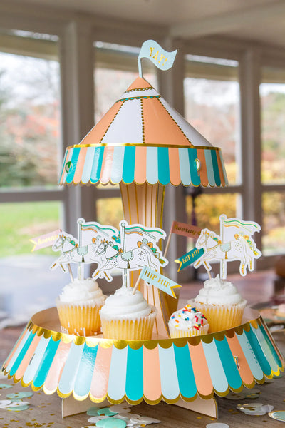 TREAT DISPLAY - FUN FAIR CAROUSEL CUPCAKE STAND