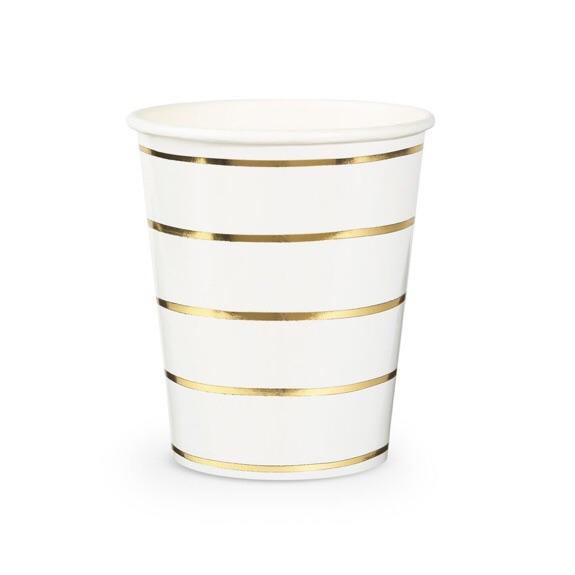 CUPS - DAYDREAM SOCIETY FRENCHIE STRIPES GOLD, CUPS, Daydream Society - Bon + Co. Party Studio