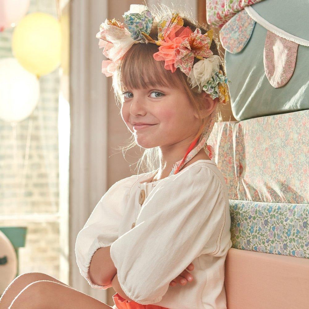ACCESSORIES - FLORAL FABRIC HALO CROWN