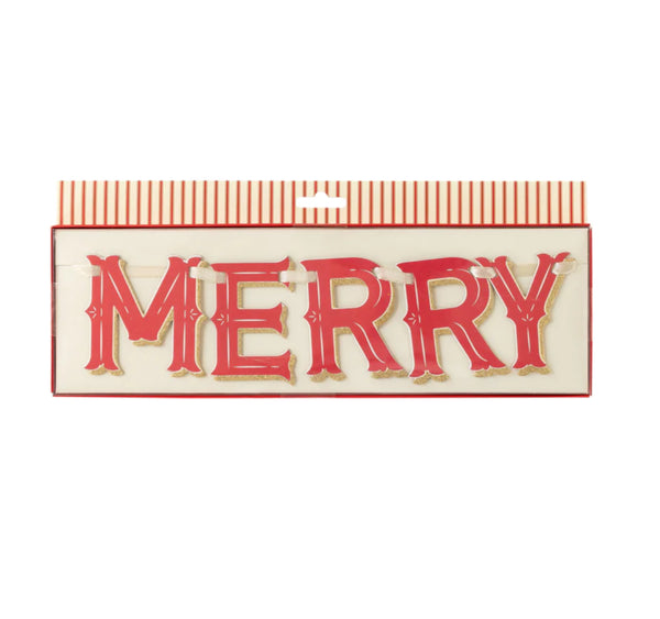 BANNER - VINTAGE MERRY CHRISTMAS
