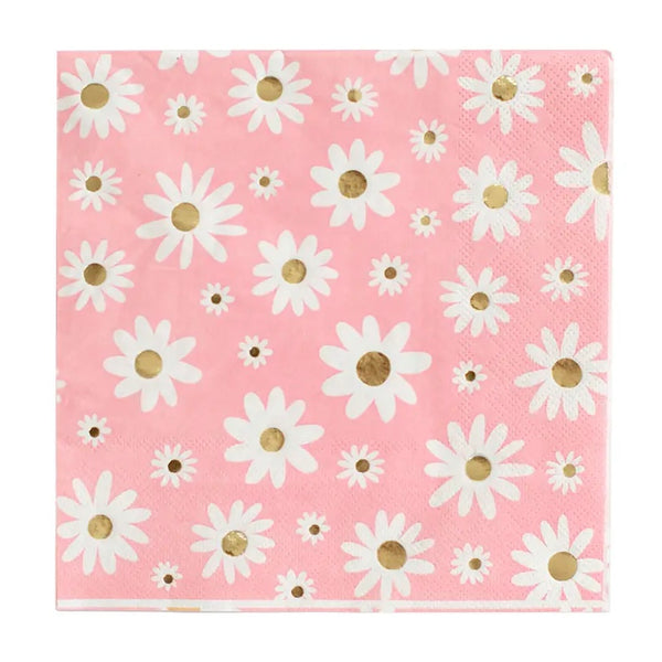 NAPKINS LARGE - FLORAL GROOVY DAISY