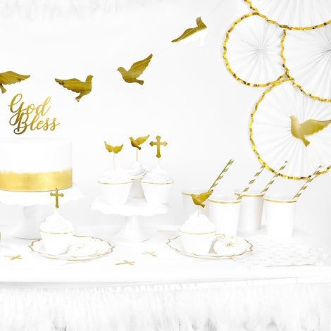 STRAWS - STRIPE GOLD FOIL (10 pack)