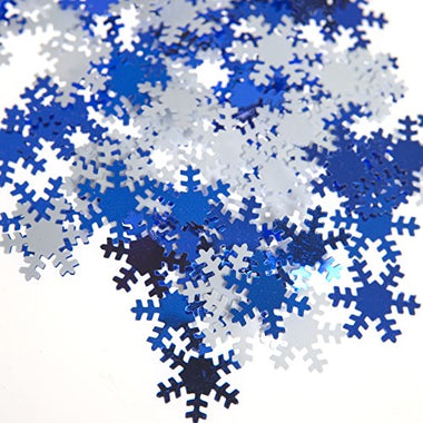 CONFETTI - SNOWFLAKES BLUE + SILVER 1oz