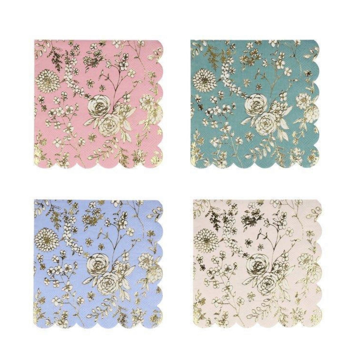 NAPKINS SMALL - FLORAL LACE ENGLISH GARDEN