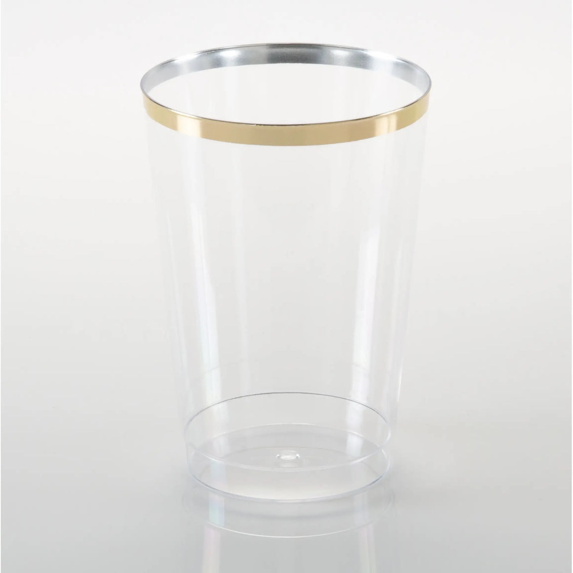 LUXE TUMBLER - CLEAR WITH GOLD EDGE