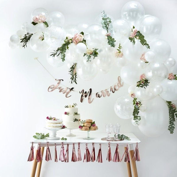 BALLOON ARCH - WHITE GINGER RAY, Balloons, GINGER RAY - Bon + Co. Party Studio