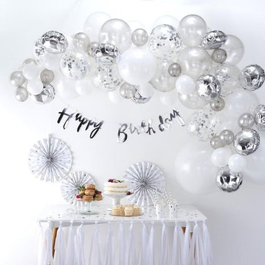 BALLOON ARCH - SILVER GINGER RAY, Balloons, GINGER RAY - Bon + Co. Party Studio